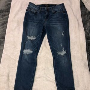 Judy Blue Distressed cuffed skinny jeans
